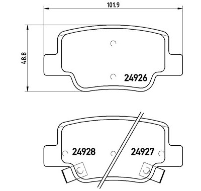 Jeu de 4 plaquettes de frein BREMBO P 83 114