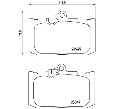 Jeu de 4 plaquettes de frein BREMBO P 83 131