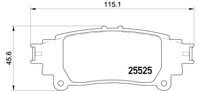Jeu de 4 plaquettes de frein BREMBO P 83 132