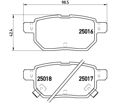 Jeu de 4 plaquettes de frein BREMBO P 83 133