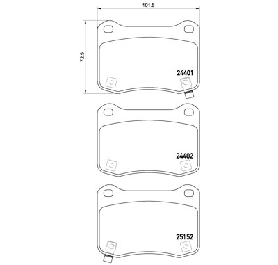 Jeu de 4 plaquettes de frein BREMBO P 83 134