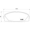 Jeu de 4 plaquettes de frein BREMBO P 83 139