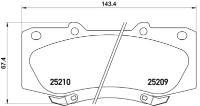 Jeu de 4 plaquettes de frein BREMBO P 83 140