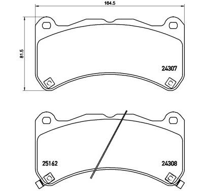 Jeu de 4 plaquettes de frein BREMBO P 83 146