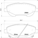 Jeu de 4 plaquettes de frein BREMBO P 83 148