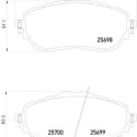 Jeu de 4 plaquettes de frein BREMBO P 83 150