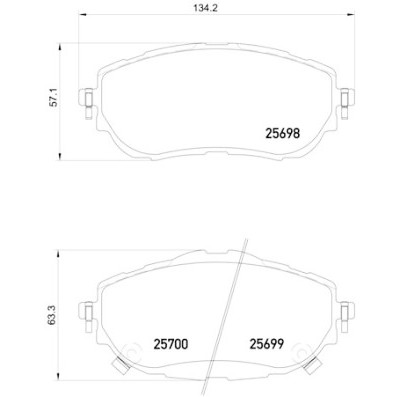 Jeu de 4 plaquettes de frein BREMBO P 83 150