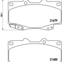 Jeu de 4 plaquettes de frein BREMBO P 83 151