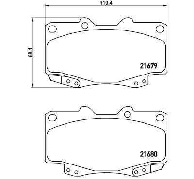 Jeu de 4 plaquettes de frein BREMBO P 83 151