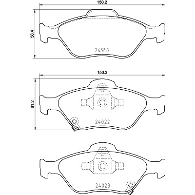 Jeu de 4 plaquettes de frein BREMBO P 83 159