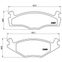 Jeu de 4 plaquettes de frein BREMBO P 85 005
