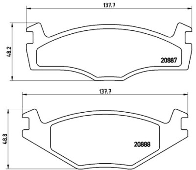 Jeu de 4 plaquettes de frein BREMBO P 85 005