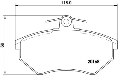 Jeu de 4 plaquettes de frein BREMBO P 85 011