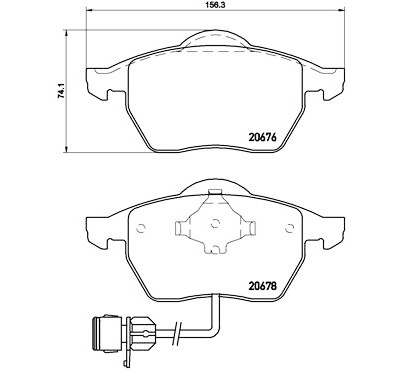 Jeu de 4 plaquettes de frein BREMBO P 85 026