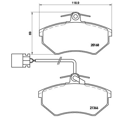 Jeu de 4 plaquettes de frein BREMBO P 85 034