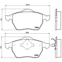 Jeu de 4 plaquettes de frein BREMBO P 85 039