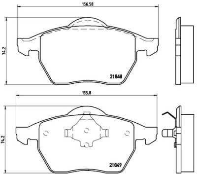 Jeu de 4 plaquettes de frein BREMBO P 85 039