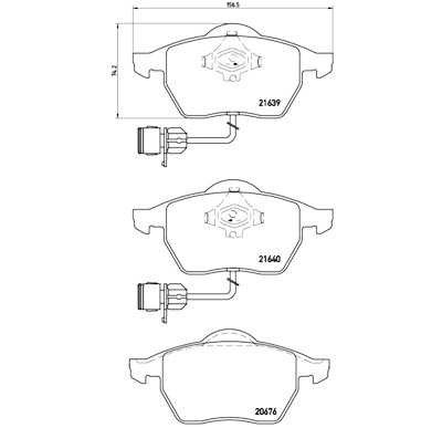 Jeu de 4 plaquettes de frein BREMBO P 85 040