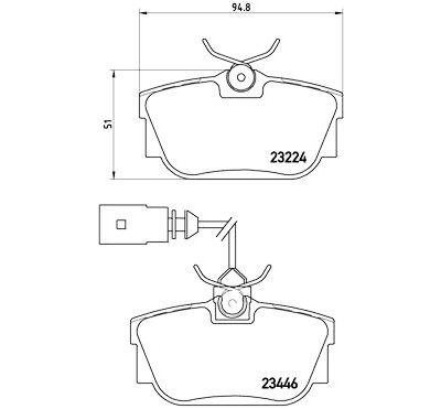 Jeu de 4 plaquettes de frein BREMBO P 85 046