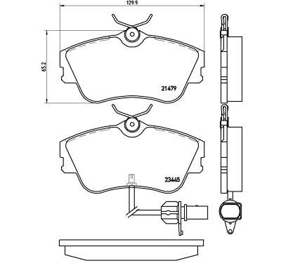 Jeu de 4 plaquettes de frein BREMBO P 85 050