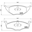 Jeu de 4 plaquettes de frein BREMBO P 85 055