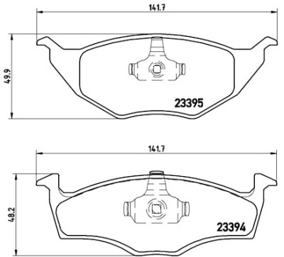 Jeu de 4 plaquettes de frein BREMBO P 85 055