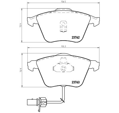 Jeu de 4 plaquettes de frein BREMBO P 85 056