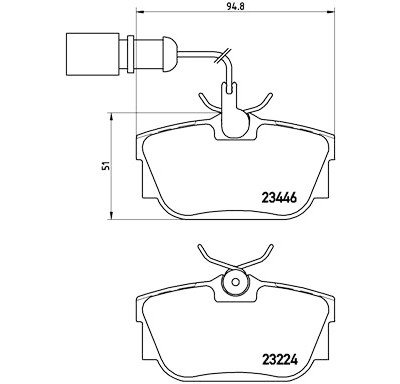 Jeu de 4 plaquettes de frein BREMBO P 85 059
