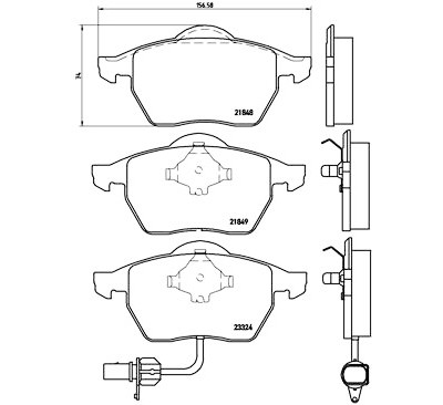 Jeu de 4 plaquettes de frein BREMBO P 85 060