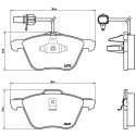 Jeu de 4 plaquettes de frein BREMBO P 85 061