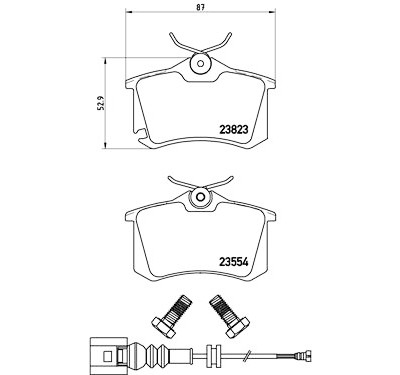 Jeu de 4 plaquettes de frein BREMBO P 85 066