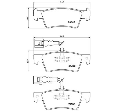 Jeu de 4 plaquettes de frein BREMBO P 85 068
