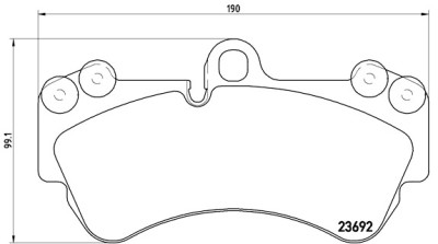 Jeu de 4 plaquettes de frein BREMBO P 85 069