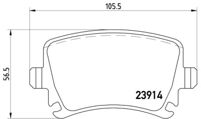 Jeu de 4 plaquettes de frein BREMBO P 85 073