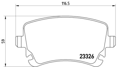 Jeu de 4 plaquettes de frein BREMBO P 85 076
