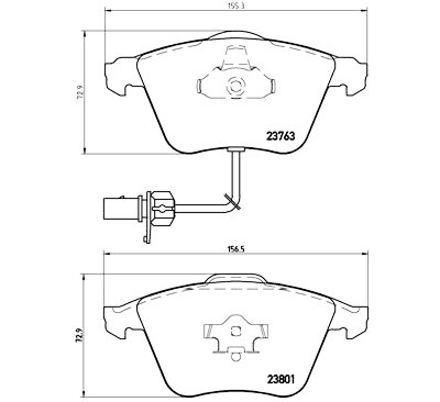 Jeu de 4 plaquettes de frein BREMBO P 85 084
