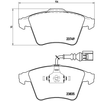 Jeu de 4 plaquettes de frein BREMBO P 85 090