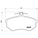 Jeu de 4 plaquettes de frein BREMBO P 85 092