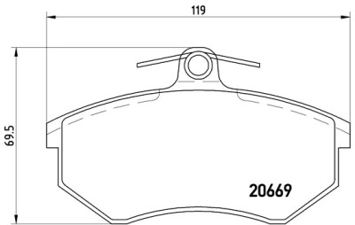 Jeu de 4 plaquettes de frein BREMBO P 85 093