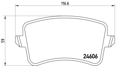 Jeu de 4 plaquettes de frein BREMBO P 85 100