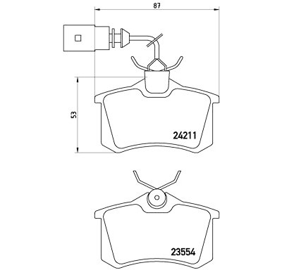 Jeu de 4 plaquettes de frein BREMBO P 85 101