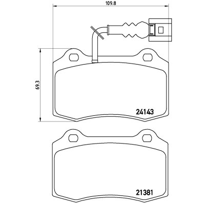 Jeu de 4 plaquettes de frein BREMBO P 85 104