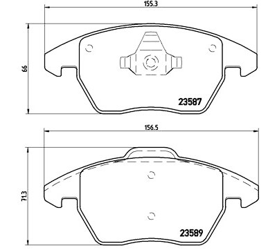 Jeu de 4 plaquettes de frein BREMBO P 85 105