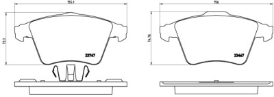Jeu de 4 plaquettes de frein BREMBO P 85 107