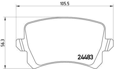 Jeu de 4 plaquettes de frein BREMBO P 85 108