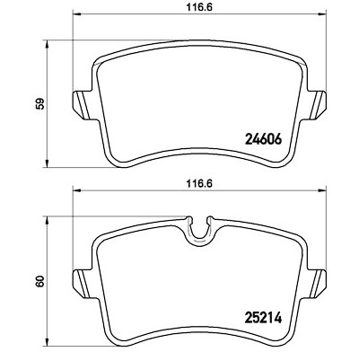 Jeu de 4 plaquettes de frein BREMBO P 85 119