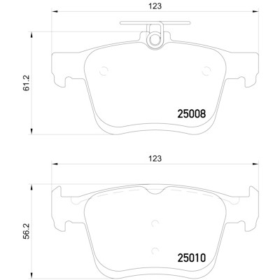 Jeu de 4 plaquettes de frein BREMBO P 85 125