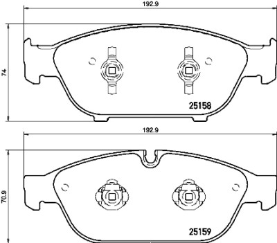 Jeu de 4 plaquettes de frein BREMBO P 85 127