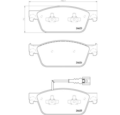 Jeu de 4 plaquettes de frein BREMBO P 85 141