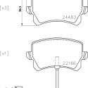 Jeu de 4 plaquettes de frein BREMBO P 85 142